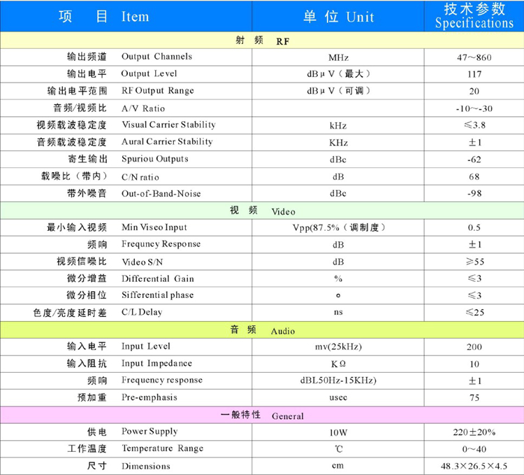 Gstar-2600H調制器